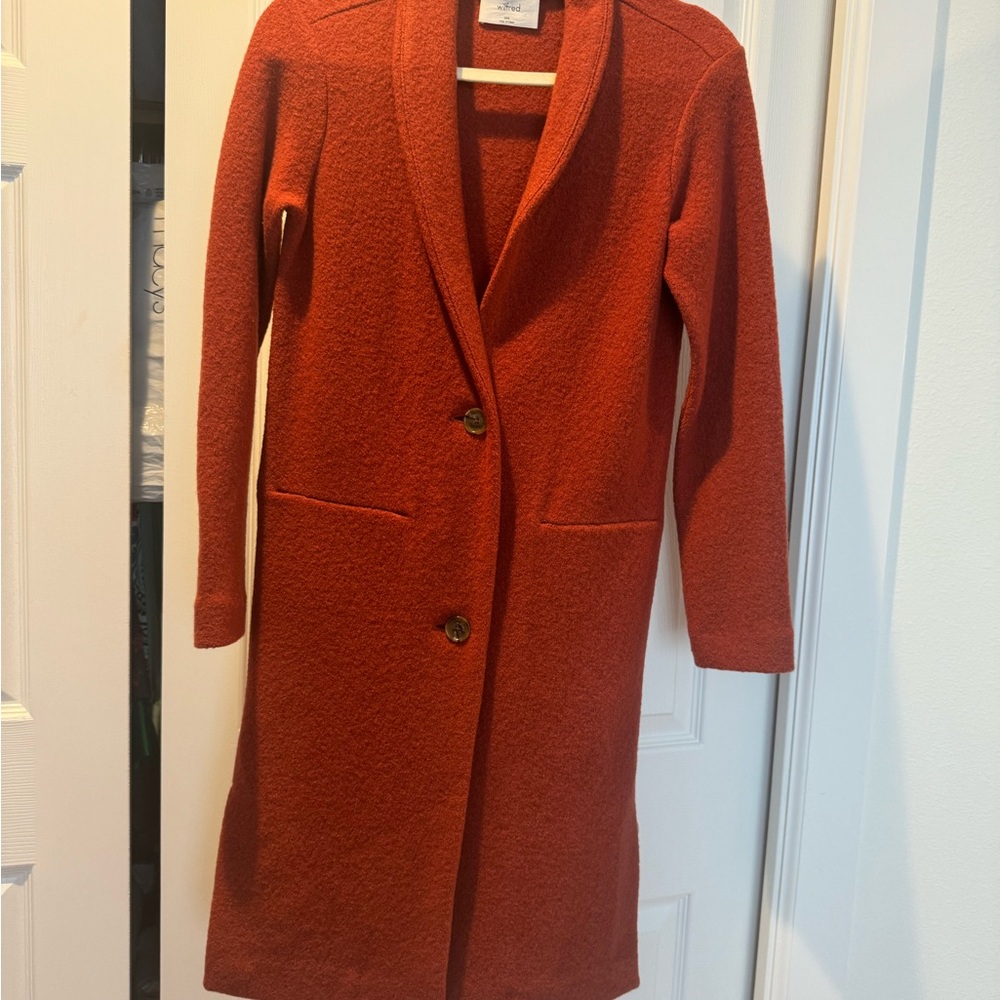 Delicate rusty red Wilfred long coat. New without tag ( never worn).